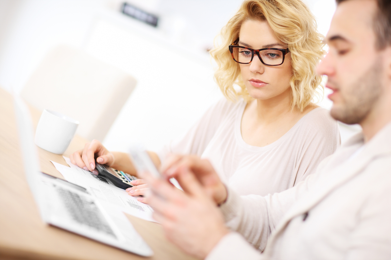 couple reviewing finances